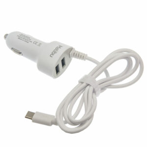 CARGADOR PARA AUTO CON CABLE MALIBU CON CABLE TIPO V8. 4.2 A