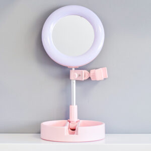 ARO LED CON ESPEJO Y ORGANIZADOR DE MAKEUP