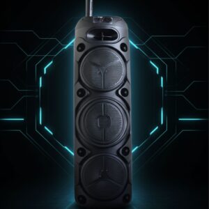 Parlante MALIBU 3*8 Pulgadas. 6000 mah
Ruedas incluidas
Bluetooth. Radio FM. Compatibilidad AUX/USB/TF
Equalizador
Tamaño: 31X31X95 cm
Luces LED dinámicas
Entrada para micrófono. Incluye control remoto
Micrófono inalambrico incorporado con display. (Usa bateria
recargable tipo C- Cable incluido)
Peso: 6,2 kgs